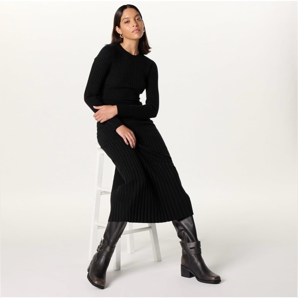 The Drop Women's Sage Tall Biker Boot with Buckles, Distressed Cognac - Picture 5 of 11
